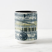 ヴィンテージ楽譜 ツートーンマグカップ (中央)