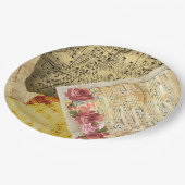 ヴィンテージ楽譜、ピアノ楽譜 ペーパープレート (アングル)