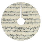 ヴィンテージ楽譜 ブラッシュドポリエステルツリースカート (正面)