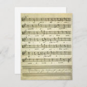 ヴィンテージ楽譜、ミュージカルスコア招待状 招待状 (正面/裏面)