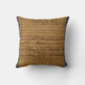 ヴィンテージ楽譜：ヨハン・セバスチャン・バッハ クッション (裏面)