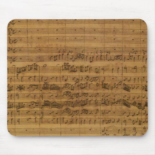 ヴィンテージ楽譜：ヨハン・セバスチャン・バッハ マウスパッド (正面)