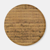 ヴィンテージ楽譜：ヨハン・セバスチャン・バッハ マグネット (正面)