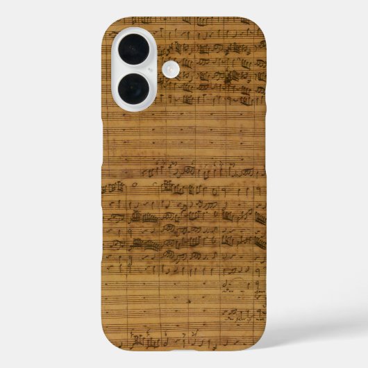 ヴィンテージ楽譜:ヨハン・セバスチャン・バッハ Case-Mate iPhoneケース (裏面)