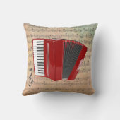 ヴィンテージ楽譜(赤いアコーディオン付き) クッション (裏面)