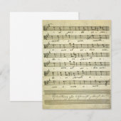 ヴィンテージ楽譜、音楽スコアの招待状 招待状 (正面/裏面)