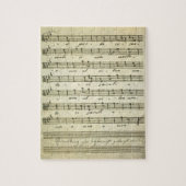ヴィンテージ楽譜、1810年の古い楽譜 ジグソーパズル (縦)