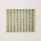 ヴィンテージ楽譜、1810年の古い音楽スコア ジグソーパズル (横)