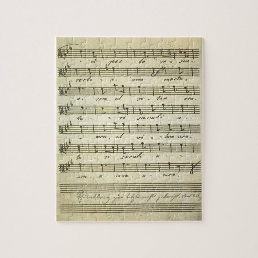 ヴィンテージ楽譜、1810年の古い音楽スコア ジグソーパズル (縦)
