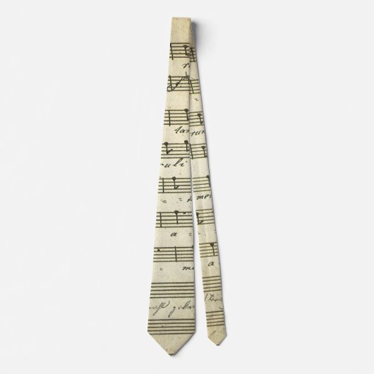 ヴィンテージ楽譜、1810年の古い音楽スコア ネクタイ (正面)