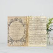 ヴィンテージ楽音古い紙ジャンクジャーナルページ (スタンド正面)