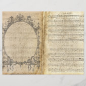 ヴィンテージ楽音古い紙ジャンクジャーナルページ (正面)