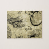 ヴィンテージ構造スカル ジグソーパズル (横)