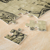 ヴィンテージ構造スカル ジグソーパズル (側面)