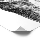 ヴィンテージ構造 |バックマッスル(1852年頃) | B/W ポスター (角)