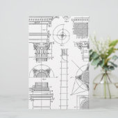 ヴィンテージ構造 便箋 (スタンド正面)