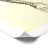 ヴィンテージ構造 |腕の筋肉と骨 ポスター (角)