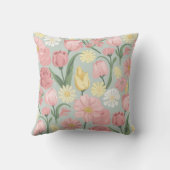 ヴィンテージ様々なステージの開花 クッション (裏面)