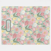 ヴィンテージ様々なステージの開花 フリースブランケット (正面(横))