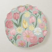 ヴィンテージ様々なステージの開花 ラウンドクッション (裏面)