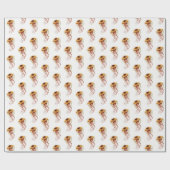 ヴィンテージ様式化クラゲスケッチ#1ティッシュペーパー ラッピングペーパー (フラット)