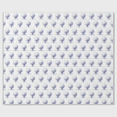 ヴィンテージ様式化ゴルフティーブルー ラッピングペーパー (フラット)