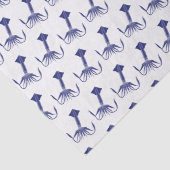 ヴィンテージ様式化スクイスケッチ#1ブルー 薄葉紙 (詳細)