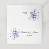 ヴィンテージ様式化タコスケッチ#1青 プレイスカード (外部開封)