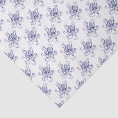 ヴィンテージ様式化タコスケッチ#1青 薄葉紙 (詳細)