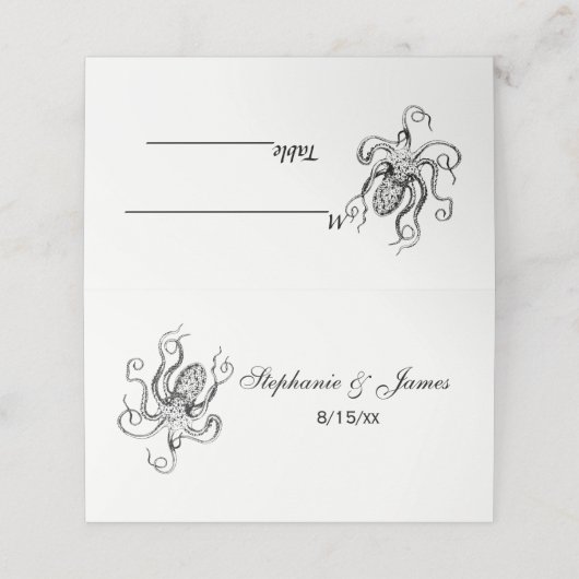 ヴィンテージ様式化タコスケッチ#1 プレイスカード (外部開封)