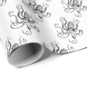 ヴィンテージ様式化タコスケッチ#1 ラッピングペーパー (ロールコーナー)