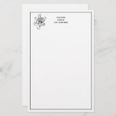 ヴィンテージ様式化タコスケッチ#1 便箋 (正面/裏面)