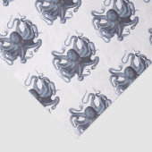 ヴィンテージ様式化タコスケッチ#3青 薄葉紙 (詳細)