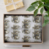 ヴィンテージ様式化タコスケッチ#4ティッシュペーパー 薄葉紙 (ギフト)