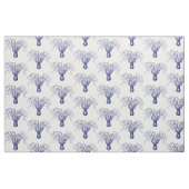 ヴィンテージ様式化タコスケッチ#8青 ファブリック (ファットクウォーター)