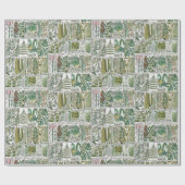 ヴィンテージ様式化ファズボタニカルブックプレート#60 ラッピングペーパー (フラット)