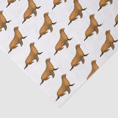 ヴィンテージ様式化ブラウンシールシーライオン 薄葉紙 (詳細)