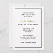 ヴィンテージ様式化ポロマッチスケッチ#1ブラック 招待状 (裏面)