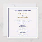 ヴィンテージ様式化ポロマッチスケッチ#1ブルー 招待状 (裏面)