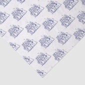 ヴィンテージ様式化ポロマッチスケッチ#1ブルー 薄葉紙 (詳細)