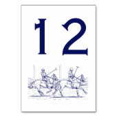 ヴィンテージ様式化ポロマッチスケッチ#2ブルー テーブルナンバー (裏面)