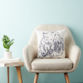 ヴィンテージ様式化山デザートアイランドMNマップブラック クッション (椅子)