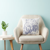 ヴィンテージ様式化山デザートアイランドMNマップブルー クッション (椅子)