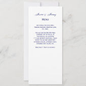 ヴィンテージ様式化山デザートアイランドMNマップブルー 招待状 (裏面)