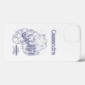 ヴィンテージ様式化山デザートアイランドMNマップブルー Case-Mate iPhoneケース (裏面 (横))