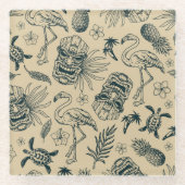 ヴィンテージ様式 ガラスコースター (正面)