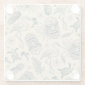 ヴィンテージ様式 ガラスコースター (裏面)