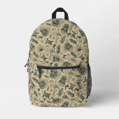 ヴィンテージ様式 プリントバックパック (正面)
