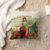 ヴィンテージ標準シガーボックスラベル クッション (ブランケット)