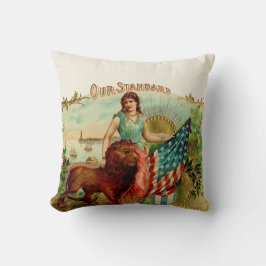 ヴィンテージ標準シガーボックスラベル クッション